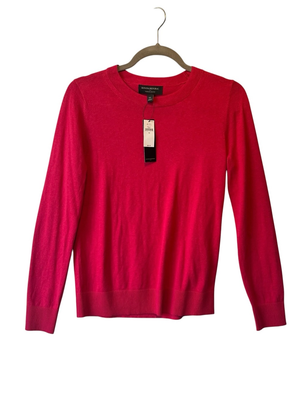 Banana Republic pullover NWT Forever Sweater XS Fuchsia pink Crew neck Womens